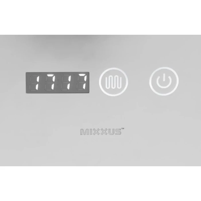 Дзеркало овал LED 50x70 MIXXUS Plain MV02(MI6010) годинник, з антизапотіванням
