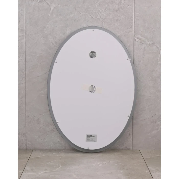 Дзеркало овал LED 50x70 MIXXUS Plain MV02(MI6010) годинник, з антизапотіванням
