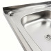 Мойка прям. накл. 600х800 сатин PLATINUM лев.