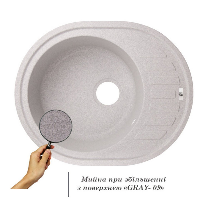 Кухонная мойка Lidz 620x500/200 GRA-09 (LidzGRA09620500200)