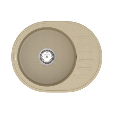 Мойка Vankor Lira 570х450х170 овал  Vanilla + сифон