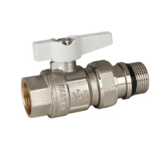 Кран с американкой     1/2    ASG  мотыль белый (PN50) антипрот.