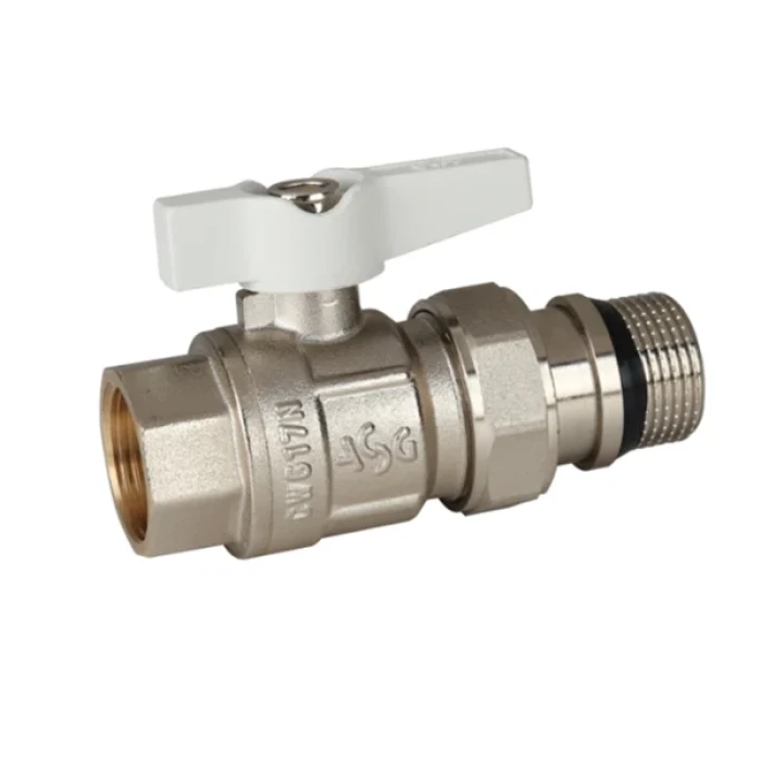Кран с американкой     1/2    ASG  мотыль белый (PN50) антипрот.