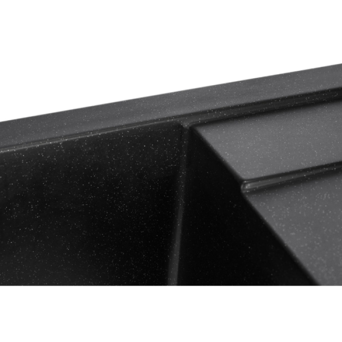 Мойка GRANADO ALICANTE 780x495x200 прямоугольная black shine + сифон