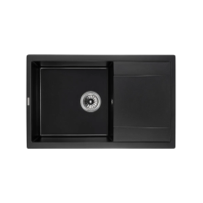 Мойка для кухни из искуственого камня Granado ALICANTE 780x495x200 прямоугольная black shine + сифон