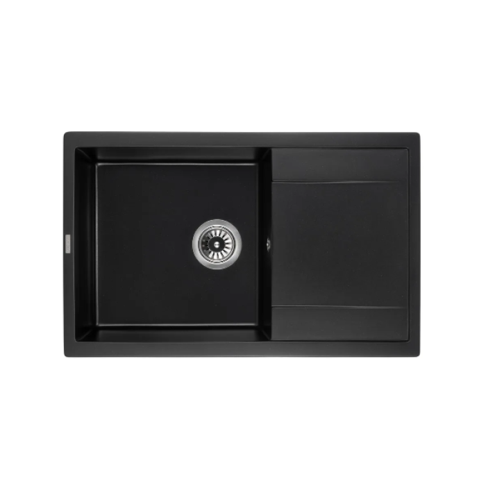 Мийка GRANADO ALICANTE 780x495x200 прямокутна black shine + сифон