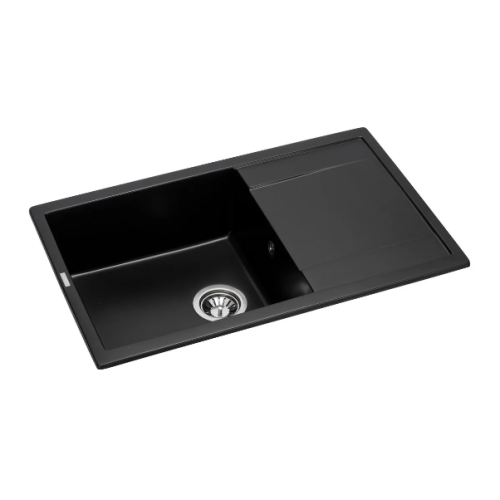 Мийка GRANADO ALICANTE 780x495x200 прямокутна black shine + сифон
