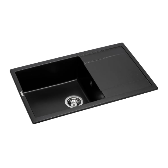 Мийка GRANADO ALICANTE 780x495x200 прямокутна black shine + сифон