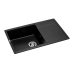 Мийка GRANADO ALICANTE 780x495x200 прямокутна black shine + сифон