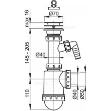 A441Р Кухня 1 1/2*d70 нерж.+пралка, без випуску {20}