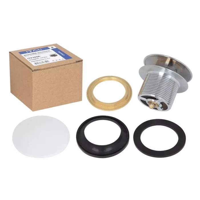 Донний клапан ITAL HF1056, автомат,  Ø70мм, 1 1/2", латунь, хром