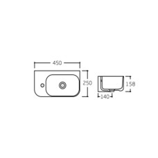 Раковина Qtap Tern 450х250х158 White QT1711H02LW