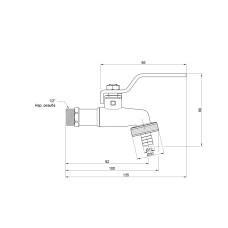 Кран поливочный SD Plus 1/2" SD140W15