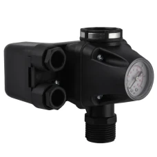 Реле тиску Italtecnica PM/5-3W (5-7 бар, 16A-220-240В, IP44, 1, накидна гайка) чорний корпус з манометром