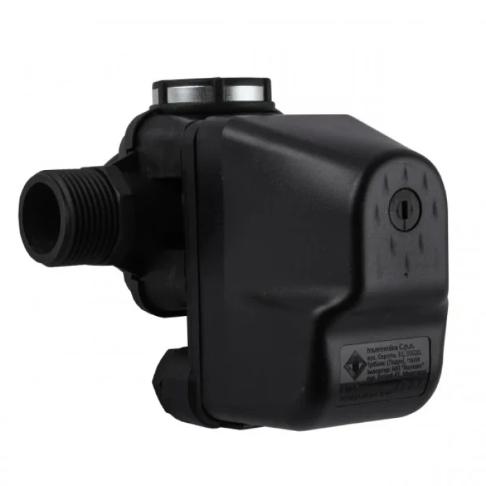 Реле давления Italtecnica PM/5-3W (5- 7 бар,16A-220-240В, IP44, 1 ,накидная гайка) черній корпус с манометром