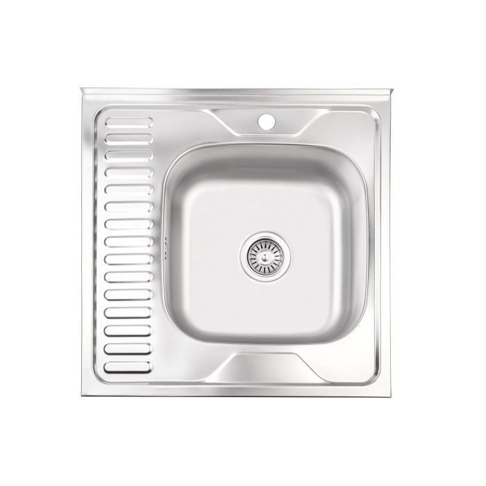 Кухонная мойка Brinex 6060-R 0,6 мм Satin (BRIN6060RSAT06)