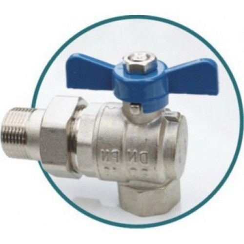 Кран с американкой угловой Sas 3/4"