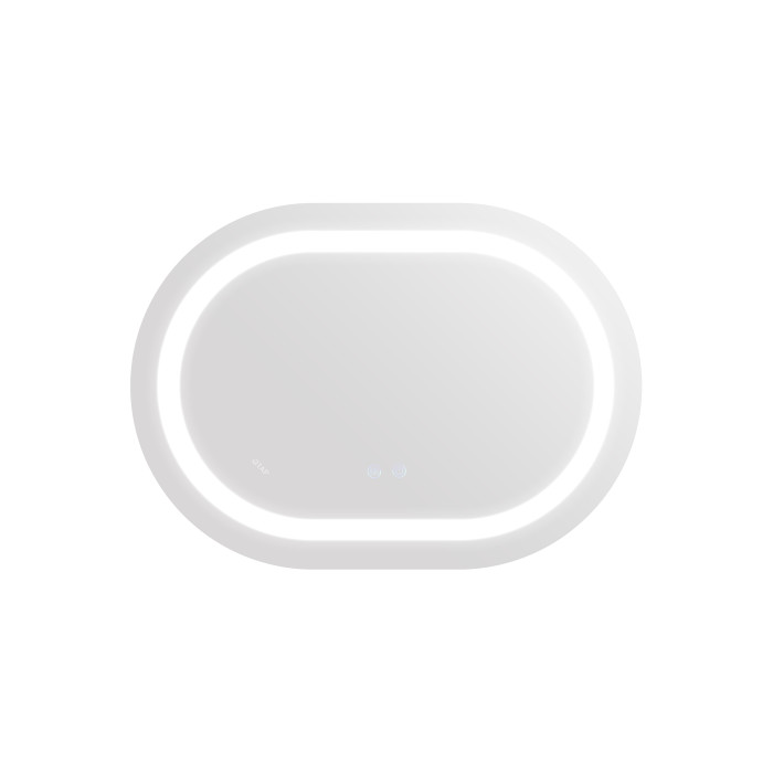 Зеркало Qtap Gemini 650х900 с LED-подсветкой Touch, с антизапотеванием, с диммером, регулятор температуры  цвета (3000-6500K) Reverse QT2578R6590