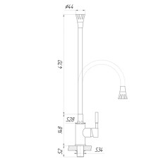 Змішувач для кухні гнучкий GLOBUS Lux Lazer беж+хром (на гайці)