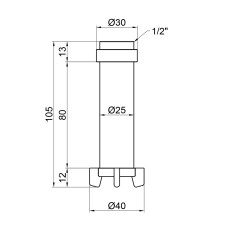 Картридж фильтрующий SD Forte для самопромывного фильтра 1/2", 3/4" SF127FW1520