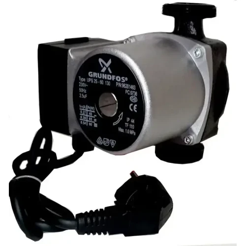 Насос  GRUNDFOS  UPS 25/60-130 (сірий) без КМЧ