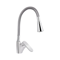 Смеситель для кухни Lidz Tani 007F3 с гибким изливом (k40) LDTAN007F3GCR31869 Chrome/Grey