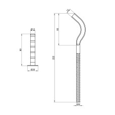 Крепеж SD Plus на чугунный радиатор 10х230 мм SD113230