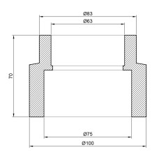 Муфта из полипропилена Thermo Alliance 75х63