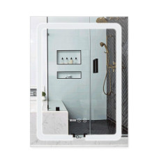 Дзеркало настінне QTAP Mideya прямокутне з LED-підсвічуванням та антизапотіванням, 600х800 мм