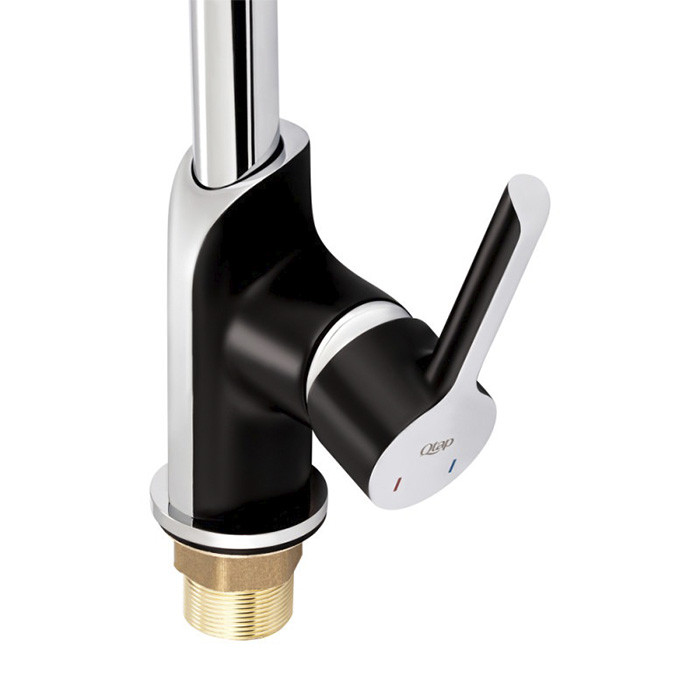 Змішувач для кухні Q-TAP Grand d-35 U-подібний чорний хром Змішувач для кухні Q-TAP Grand d-35 U-подібний чорний хром