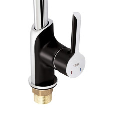 Смеситель для кухни Q-TAP Grand d-35 U-образный черный хром