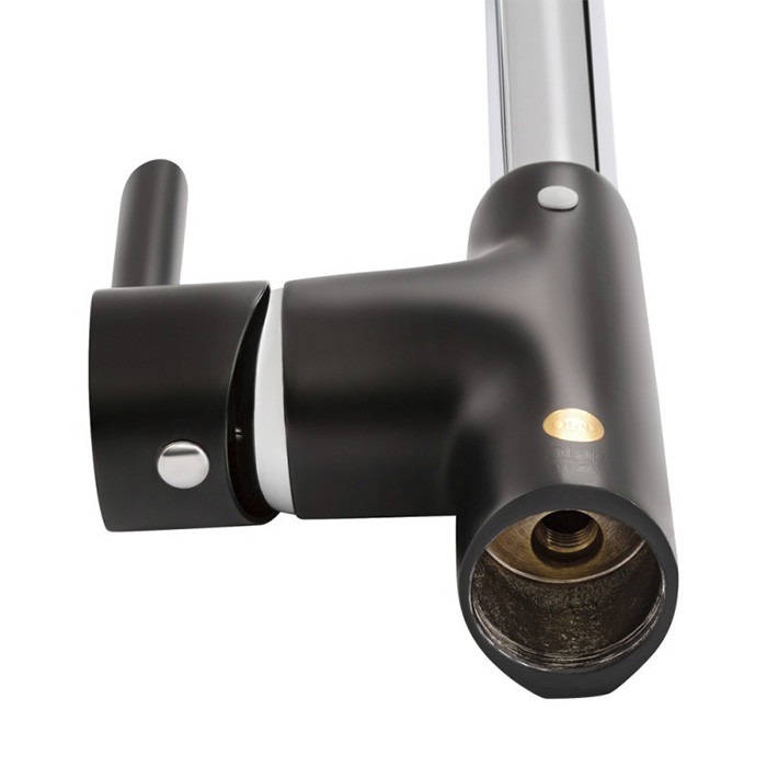 Змішувач для кухні Q-TAP Grand d-35 U-подібний чорний хром Змішувач для кухні Q-TAP Grand d-35 U-подібний чорний хром