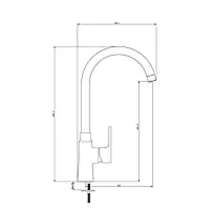 Смес. для кухни GOKUDZO Ryujin поворотный излив, черн (BL-00008-2)