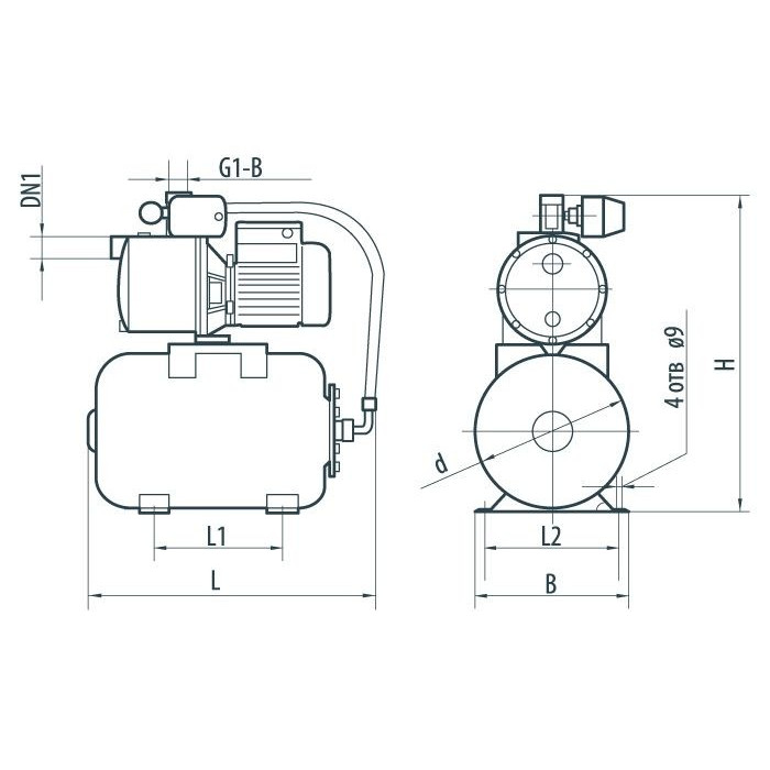 Станция  AUJS 110/50 (950Вт, 3,2куба, 48 м)  НАСОСЫ+