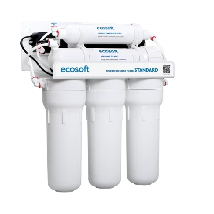 Обратный осмос 5 ступеней с помпой  ECOSOFT