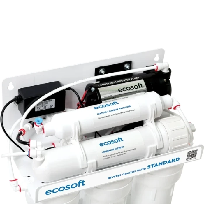 Обратный осмос 5 ступеней с помпой  ECOSOFT