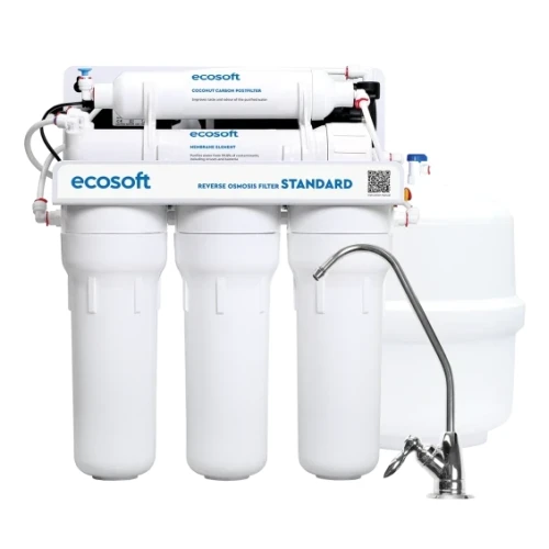 Обратный осмос 5 ступеней с помпой  ECOSOFT
