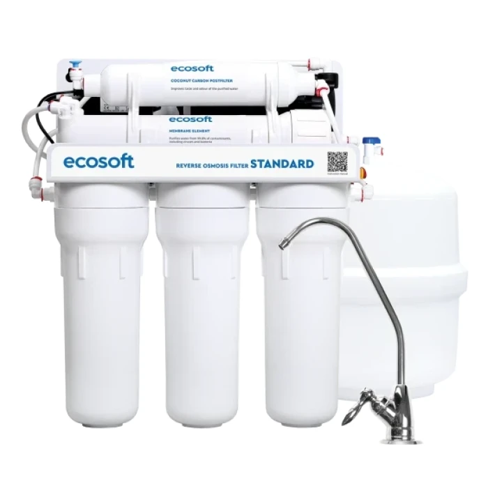 Обратный осмос 5 ступеней с помпой  ECOSOFT