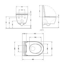 Унітаз підвісний Q-TAP Jay Ultra Quiet з дюропластовим сидінням slim  soft-close/Quick relase White