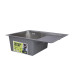 Мойка для кухни интегрированная Lidz Handmade H6350R крыло справа (LDH6350BRUR45587) Brushed Steel 3,0/1,0 мм