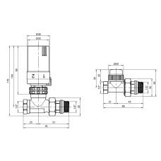 Комплект термостатичний SD Plus 1/2" для радіатора прямий  SD353W15