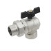 Кран с американкой угл.  1   RAFTEC  мотиль