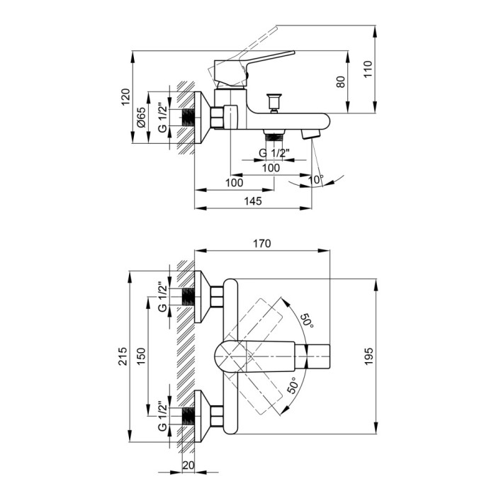 Смеситель для ванны Qtap Javornik 3014107DC Смеситель для ванны Qtap Javornik 3014107DC