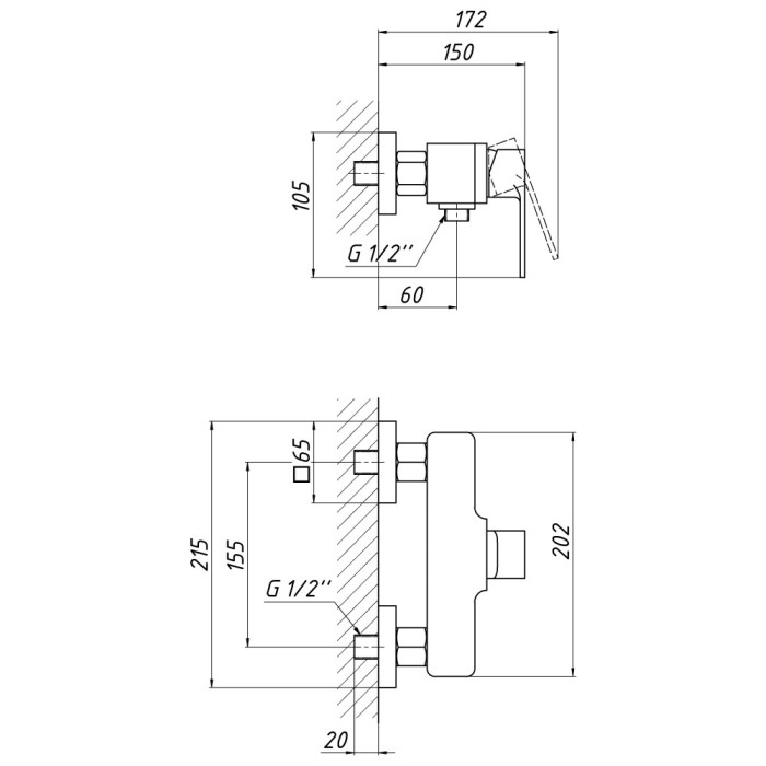 Смеситель для душа Qtap Namesti 4025102C