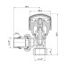 Кран радіаторний  SD Forte Powerful 1/2" антипротечкою кутовий SF232W15
