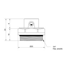Кран Маевского SD Plus 3/4" SD210W20
