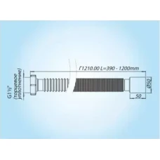 Г-1210.00 Гнучка трубка 1 1/2 х 50 (400-1200мм) аналог К116{45}