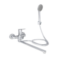 Смеситель для ванны д/г LIDZ Latwa d-35 гус.пов., душ.гарнитур, хром