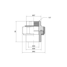 Американка из полипропилена Thermo Alliance 20х1/2" ВР