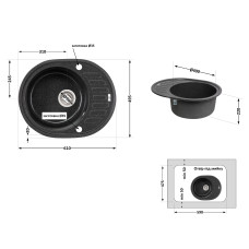 Кухонная мойка Lidz 620x500/200 GRF-13 (LidzGRF13620500200)